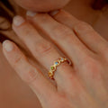 Bague Aquarelle -  Anneau Multicolore Plaqué Or 18K et Zirconiums