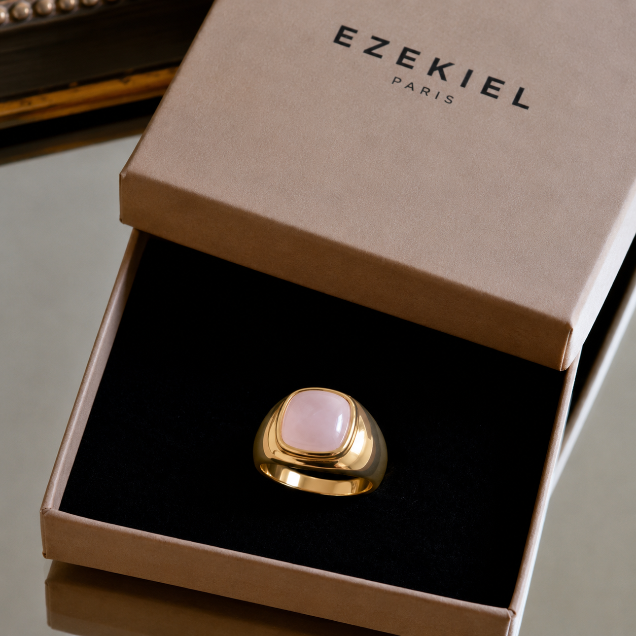 Bague Rosea -  Plaqué Or 18K et Quartz Rose - Summer Diva