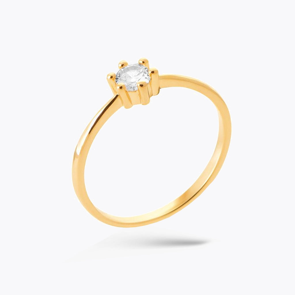 Bague Essentials -  Plaqué Or 18K et Zirconium