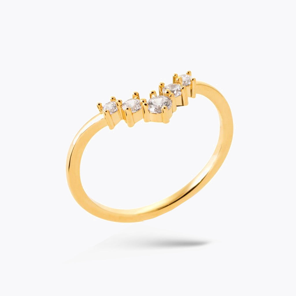 Bague Eternity -  Plaqué Or 18K et Zirconiums