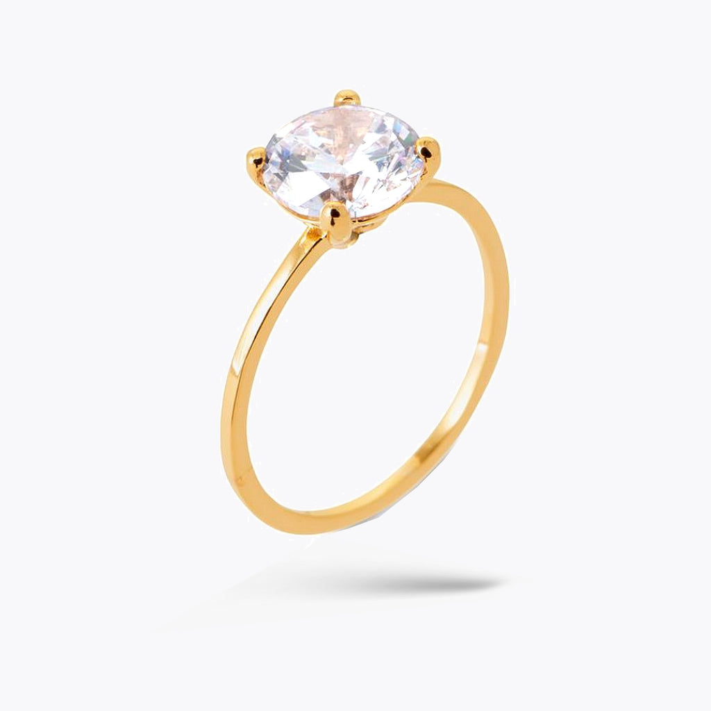 Bague Forever -  Plaqué Or 18K et Zirconium