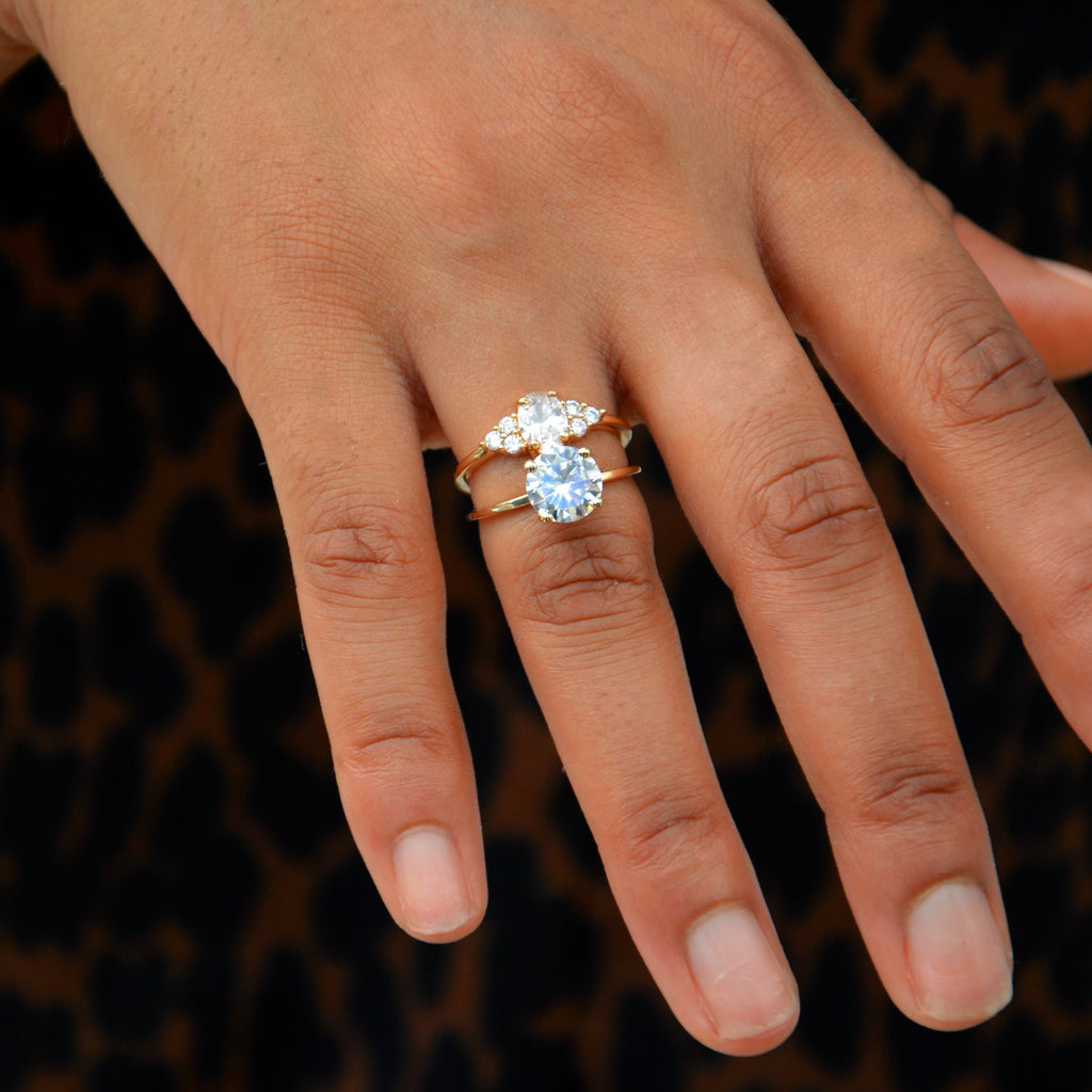 Bague Forever -  Plaqué Or 18K et Zirconium