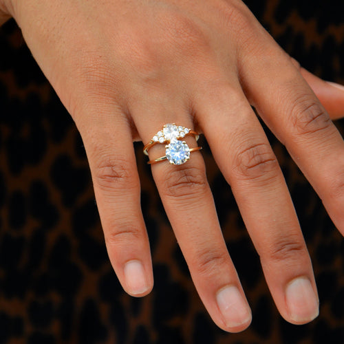 Bague Forever -  Plaqué Or 18K et Zirconium