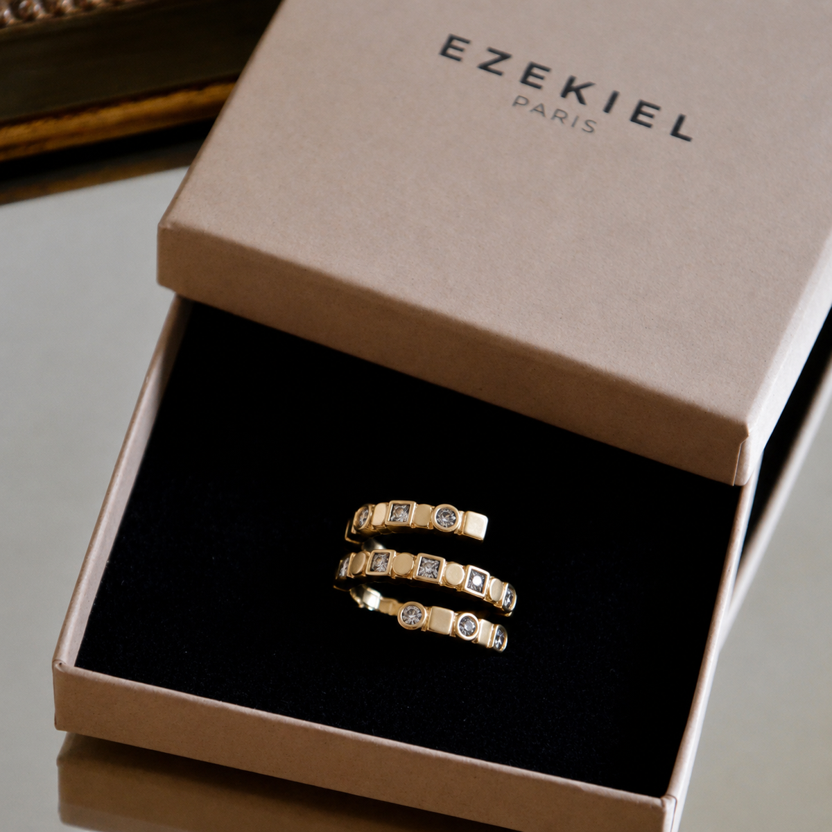 Bague Vendôme -  Plaqué Or 18K et Pavage Zirconiums