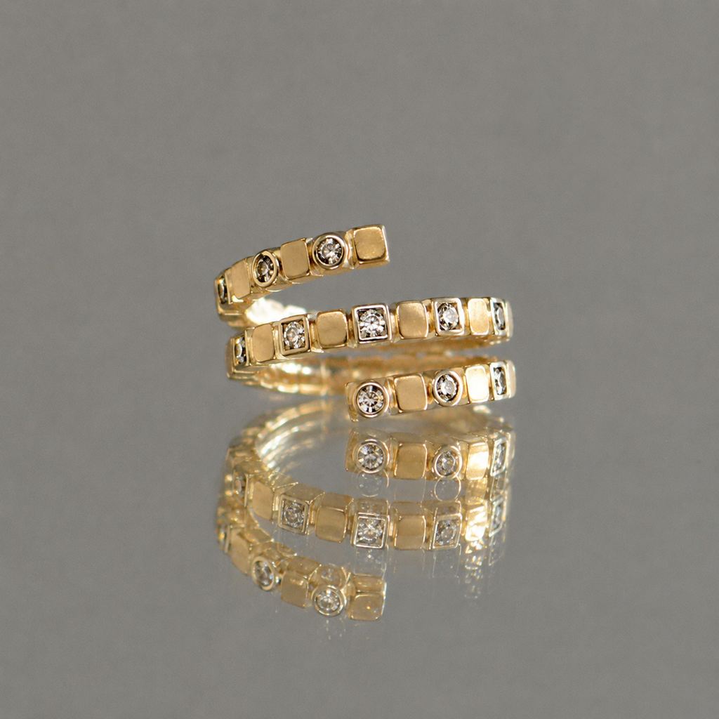 Bague Vendôme -  Plaqué Or 18K et Pavage Zirconiums