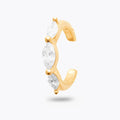 Boucle Individuelle Irina - Bague d'Oreille Plaqué Or 18K et Zirconium