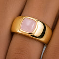 Bague Rosea -  Plaqué Or 18K et Quartz Rose - Summer Diva