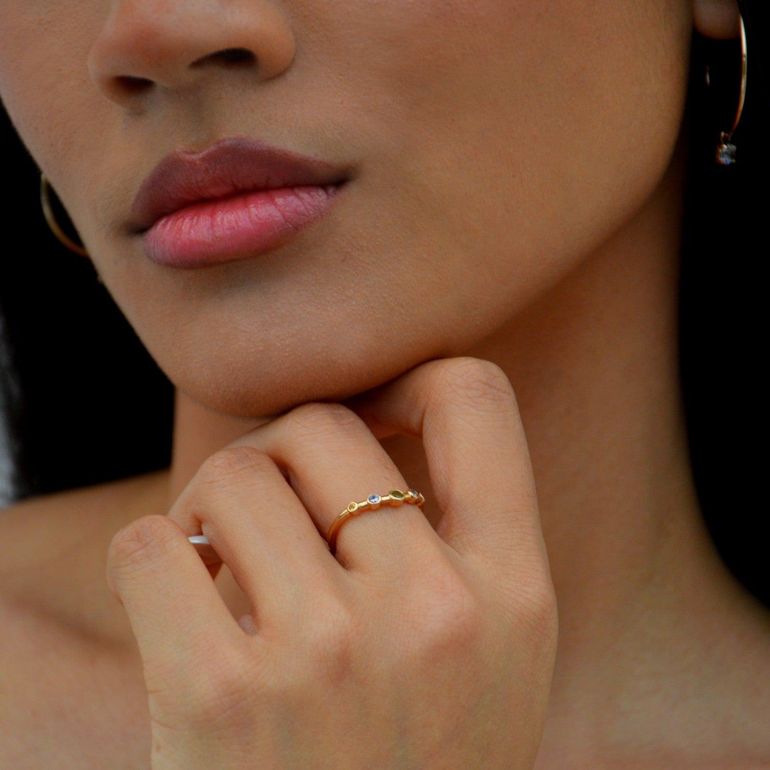 Bague Tutti Frutti -  Anneau Multicolore Plaqué Or 18K et Zirconiums