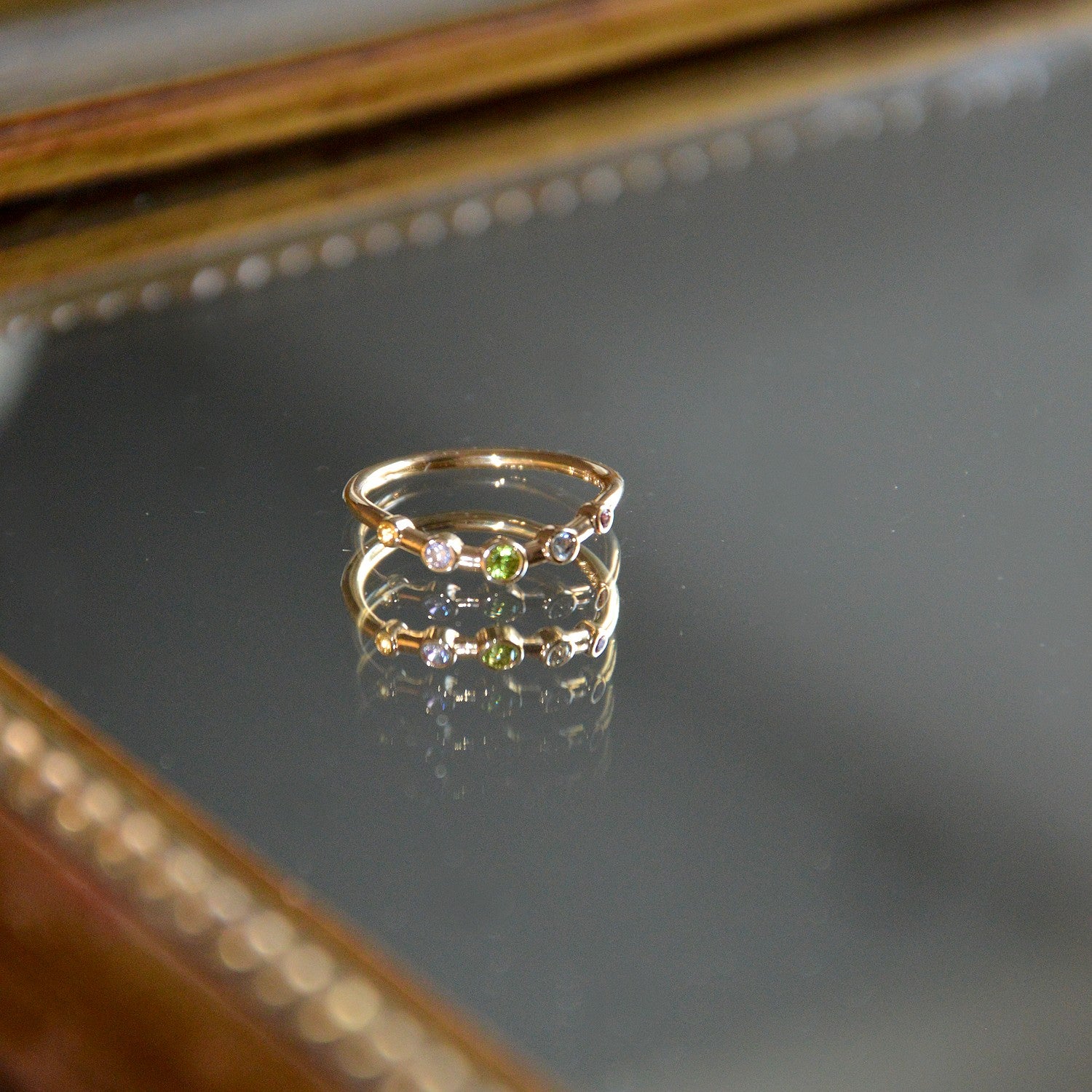 Bague Tutti Frutti -  Anneau Multicolore Plaqué Or 18K et Zirconiums