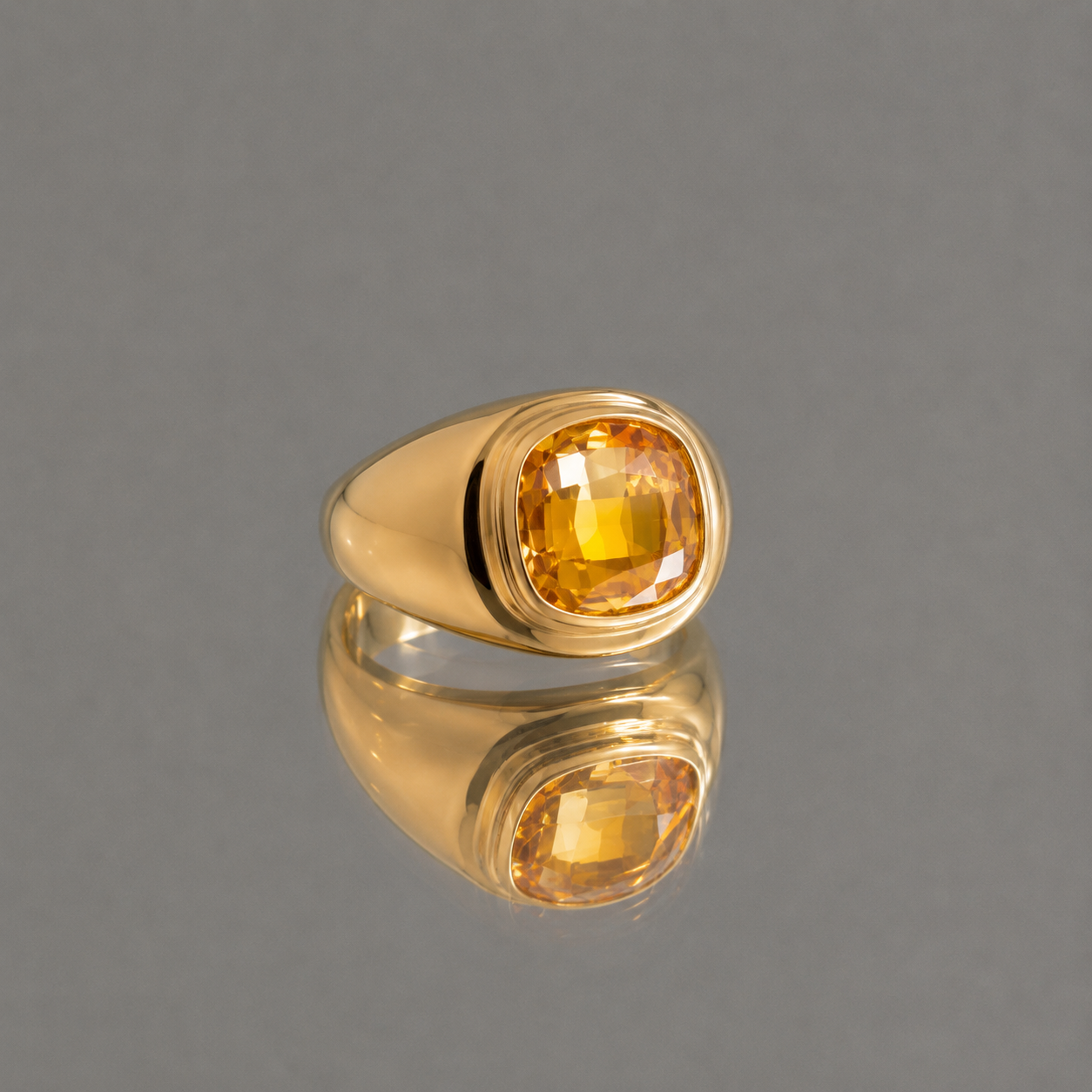 Bague Solaria -  Plaqué Or 18K et Zirconium Jaune - Summer Diva
