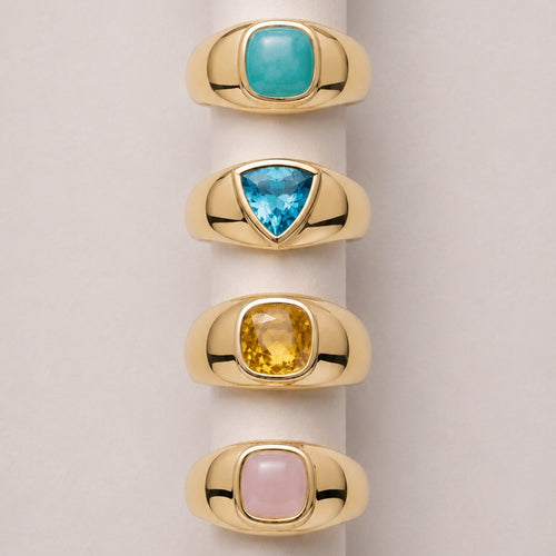 Bague Solaria -  Plaqué Or 18K et Zirconium Jaune - Summer Diva
