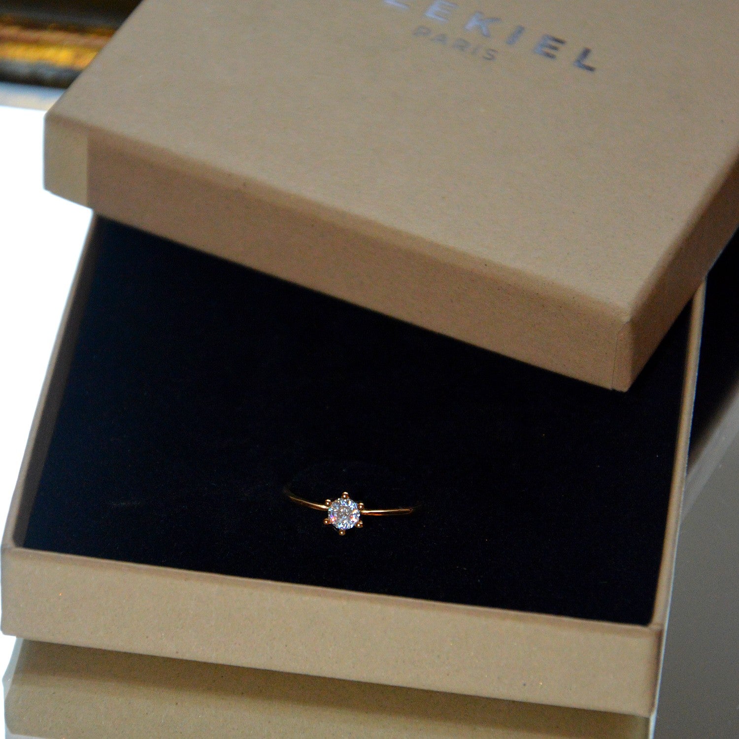 Bague Essentials -  Plaqué Or 18K et Zirconium