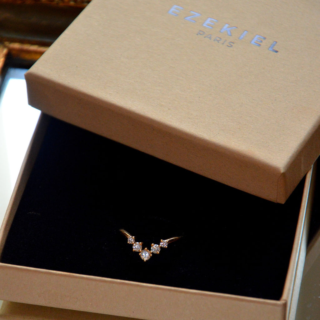 Bague Eternity -  Plaqué Or 18K et Zirconiums