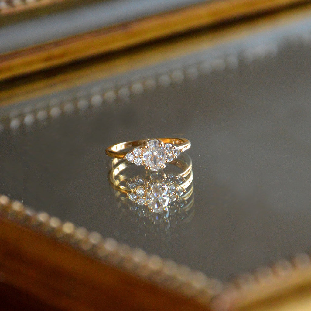 Bague Rosalie -  Plaqué Or 18K et Zirconiums
