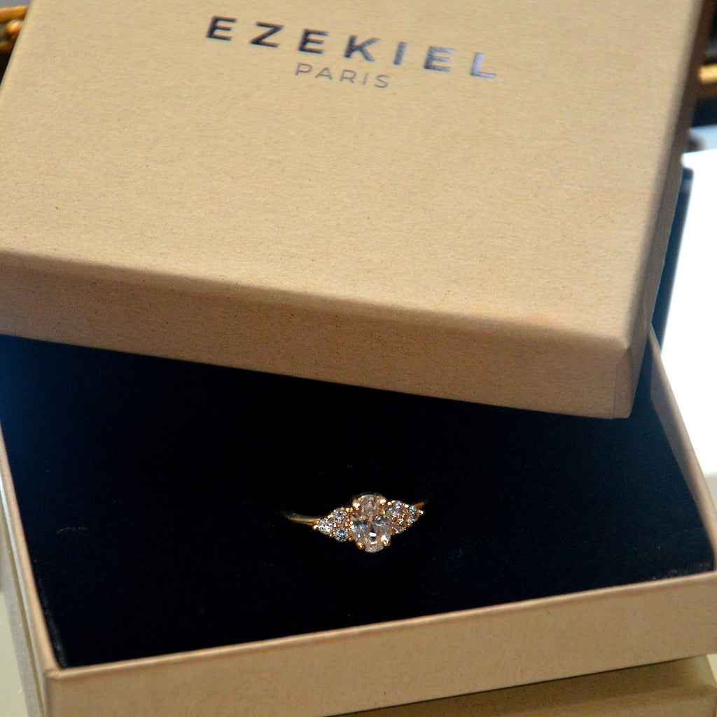 Bague Rosalie -  Plaqué Or 18K et Zirconiums