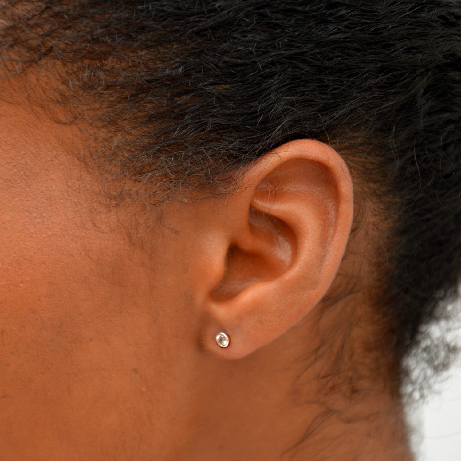 Boucles d'Oreilles Fearless - Clous d'Oreilles Argent 925 Rhodié et Zirconium - 5mm