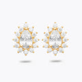 Boucles d'Oreilles Sofia - Clous d'Oreilles Plaqué Or 18K et Zirconiums - 1cm