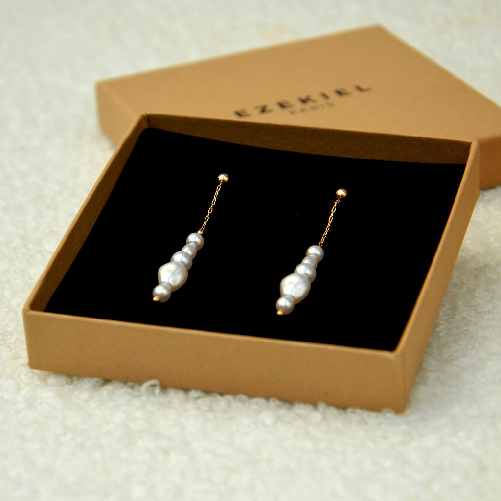 Boucles d'Oreilles Make My Day - Créoles Epaisses Argent 925 Rhodié - 4cm