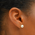 Boucles d'Oreilles Elegancia - Clous d'Oreilles Perles - Argent 925 Rhodié
