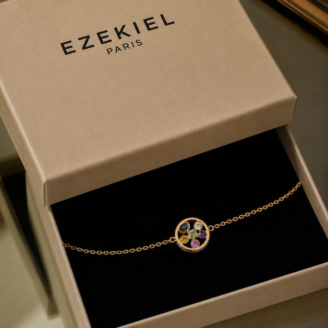 Bracelet Color Therapy - Plaqué Or 18K & Zirconiums Multicolores