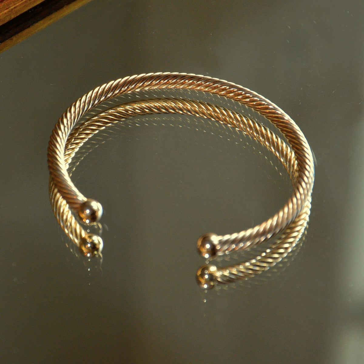 Bracelet Roma - Jonc Torsadé Plaqué Or 18K