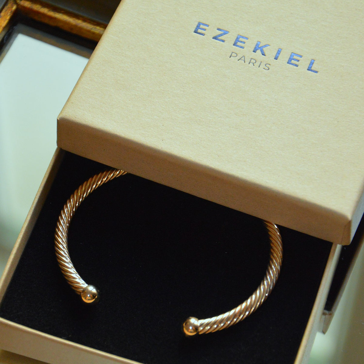 Bracelet Roma - Jonc Torsadé Plaqué Or 18K