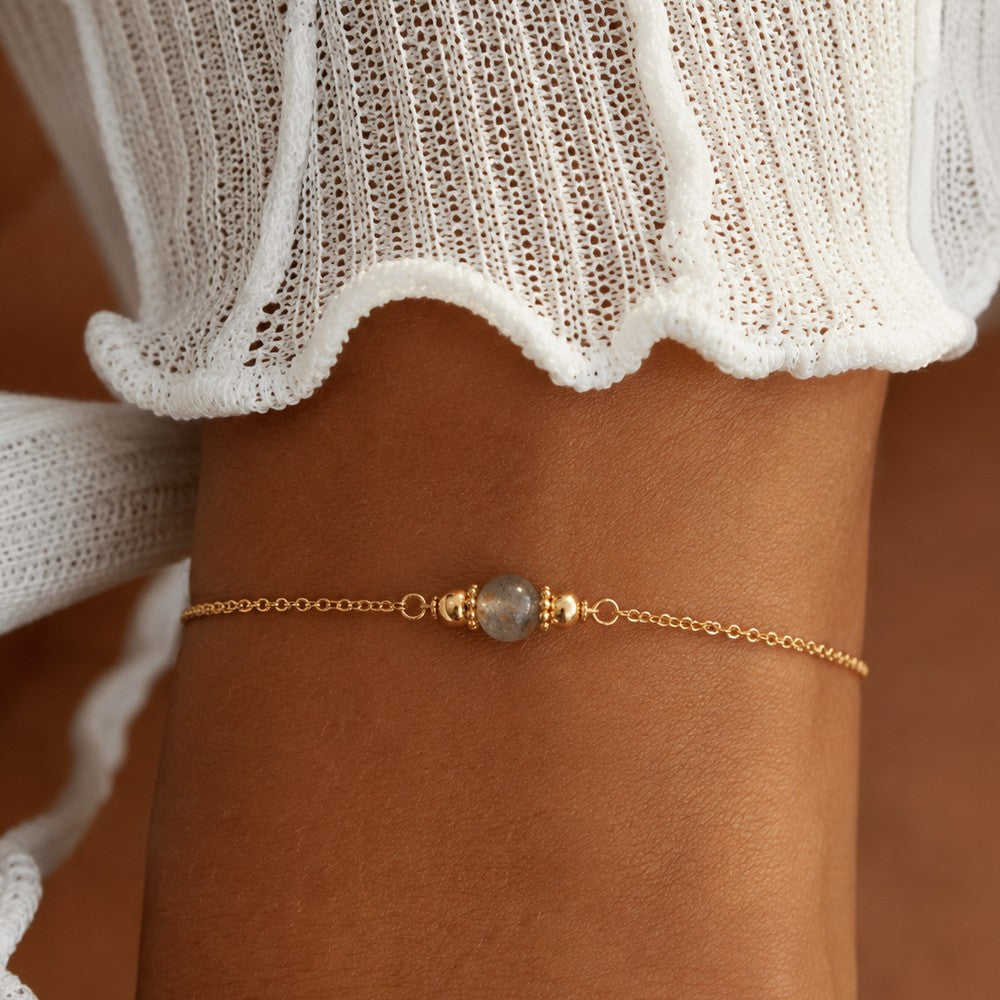 Bracelet Labradorite - Plaqué Or 18K & Pierre Naturelle