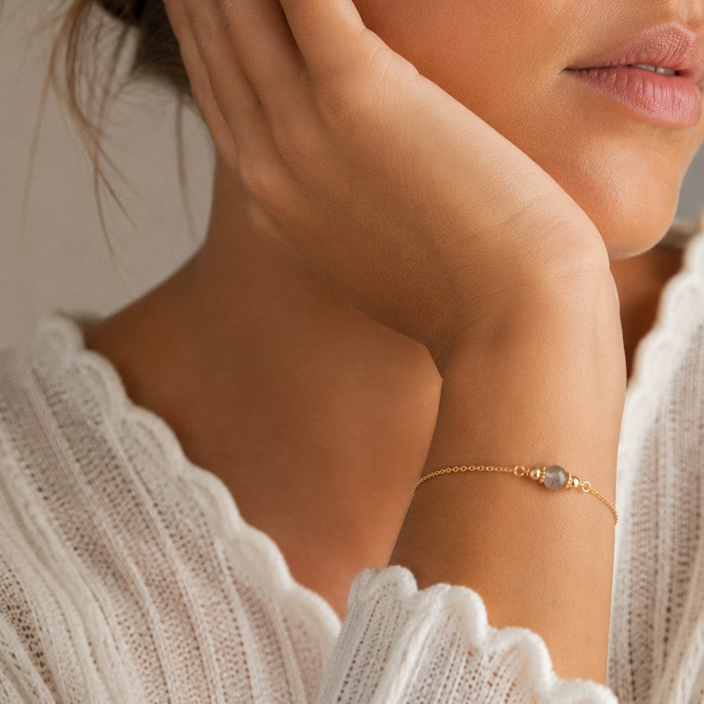 Bracelet Labradorite - Plaqué Or 18K & Pierre Naturelle