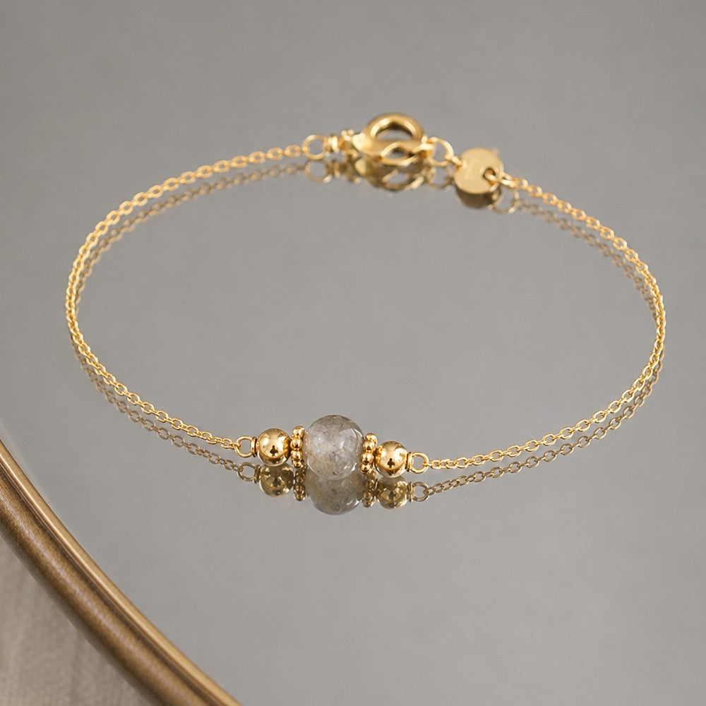 Bracelet Labradorite - Plaqué Or 18K & Pierre Naturelle