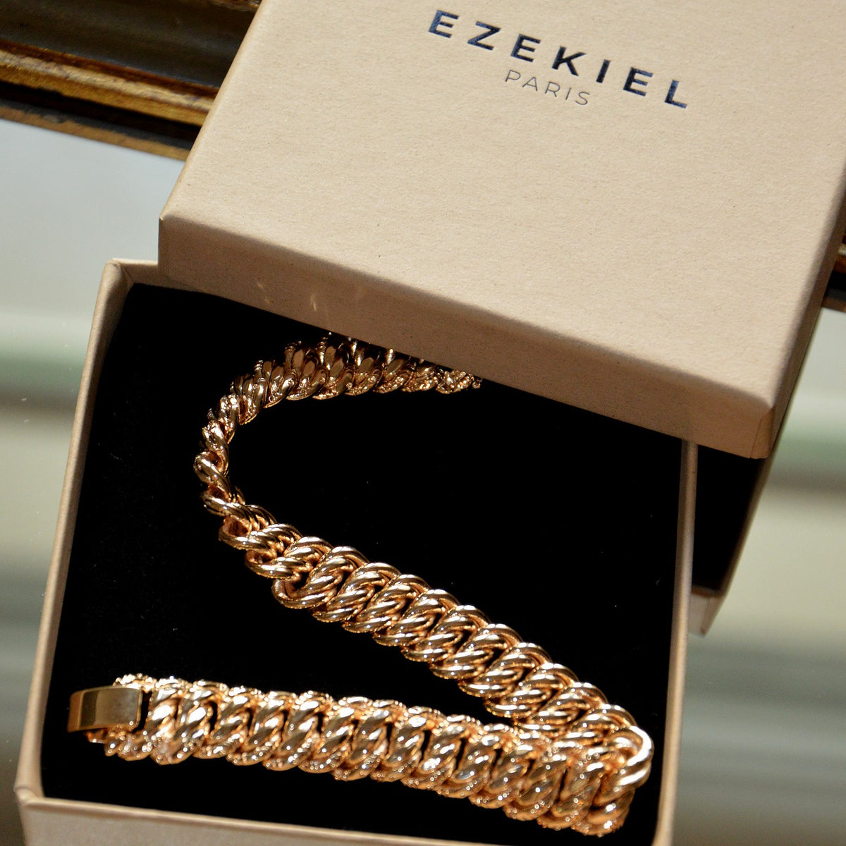 Bracelet Cooper - Chaîne Maille Américaine Plaqué Or 18K