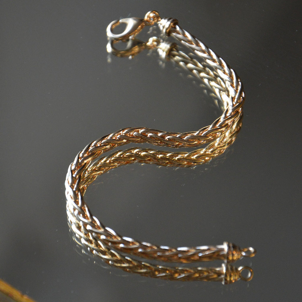 Bracelet Romy - Chaîne Maille Palmier Plaqué Or 18K