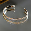 Jonc Mila - Bracelet Rigide Plaqué Or 18K & Zirconium