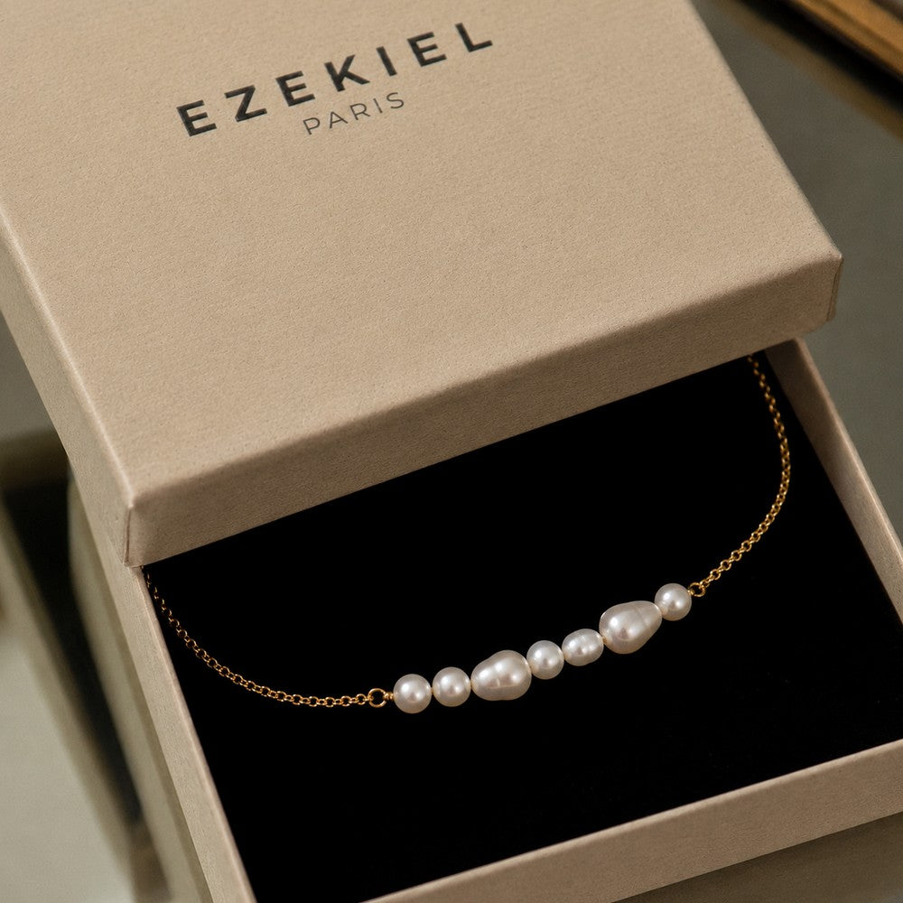 Bracelet Perles – Plaqué Or 18K & Perles Imitation