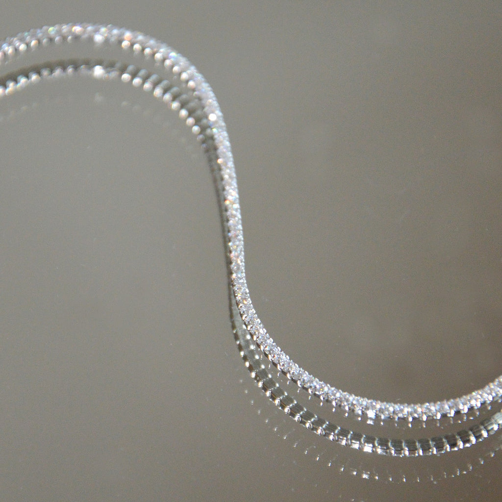 Bracelet Tennis Signature - Héritage - Plaqué Or 18K ou Argent 925 Rhodié & Zirconium
