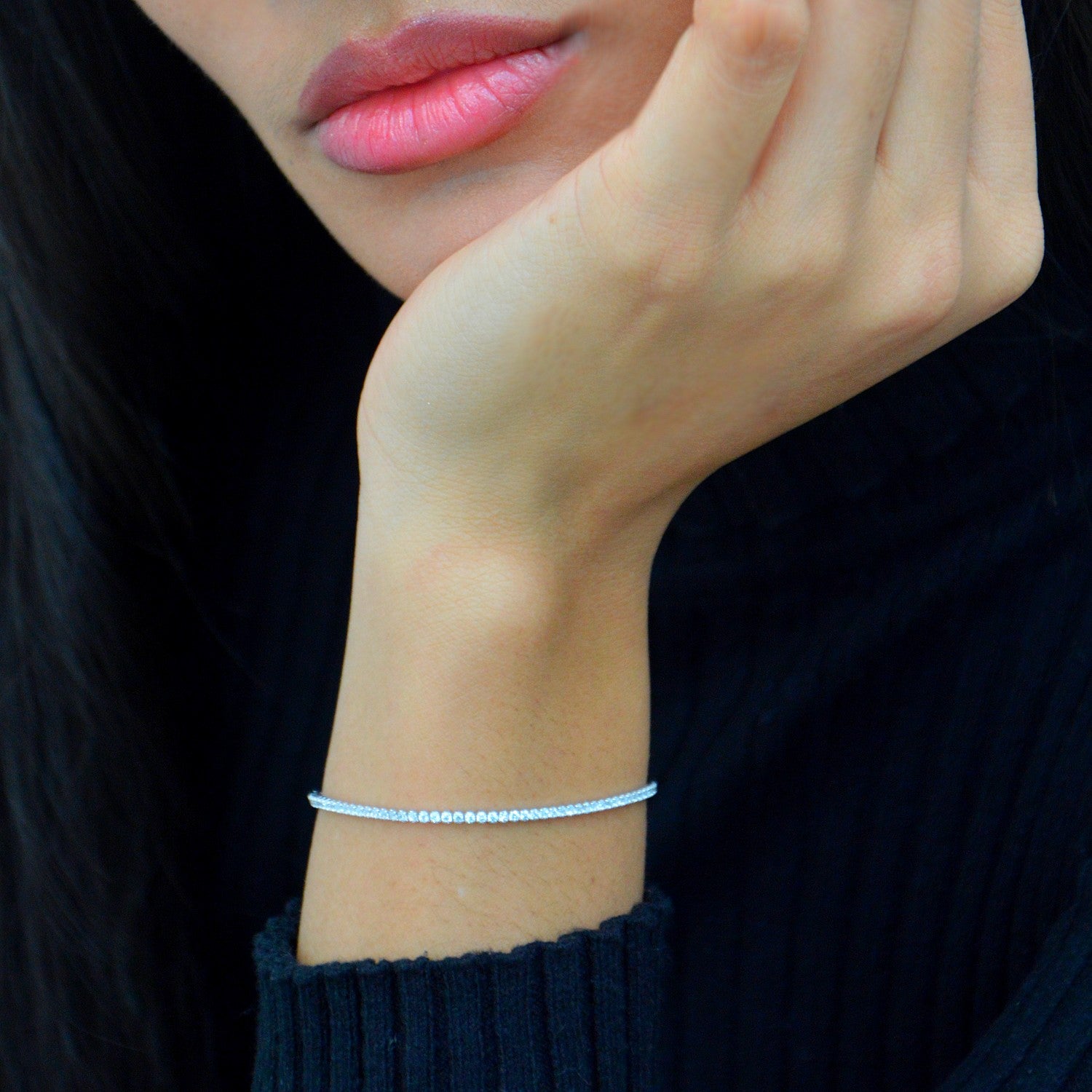 Bracelet Tennis Signature - Héritage - Plaqué Or 18K ou Argent 925 Rhodié & Zirconium