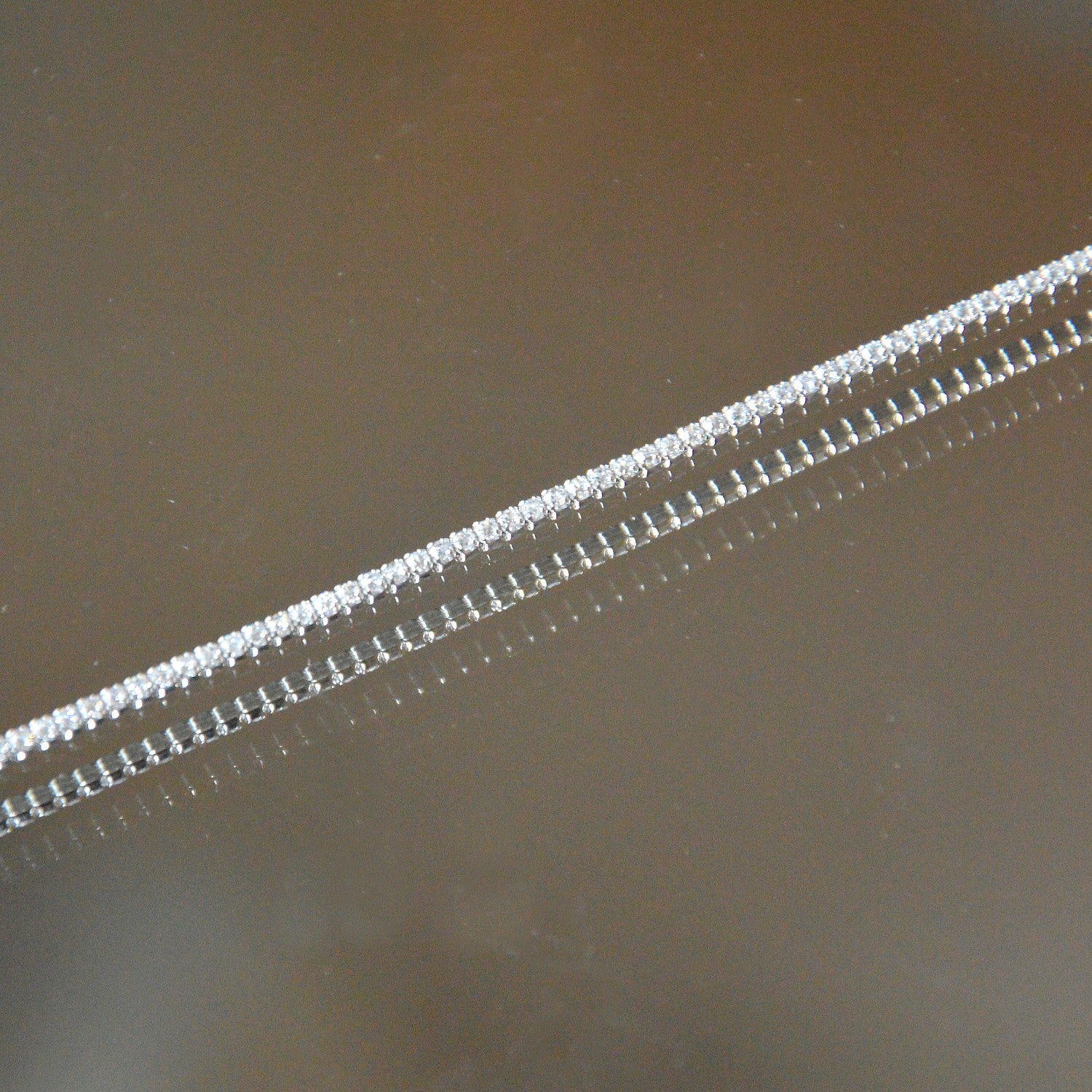 Bracelet Tennis Signature - Héritage - Plaqué Or 18K ou Argent 925 Rhodié & Zirconium