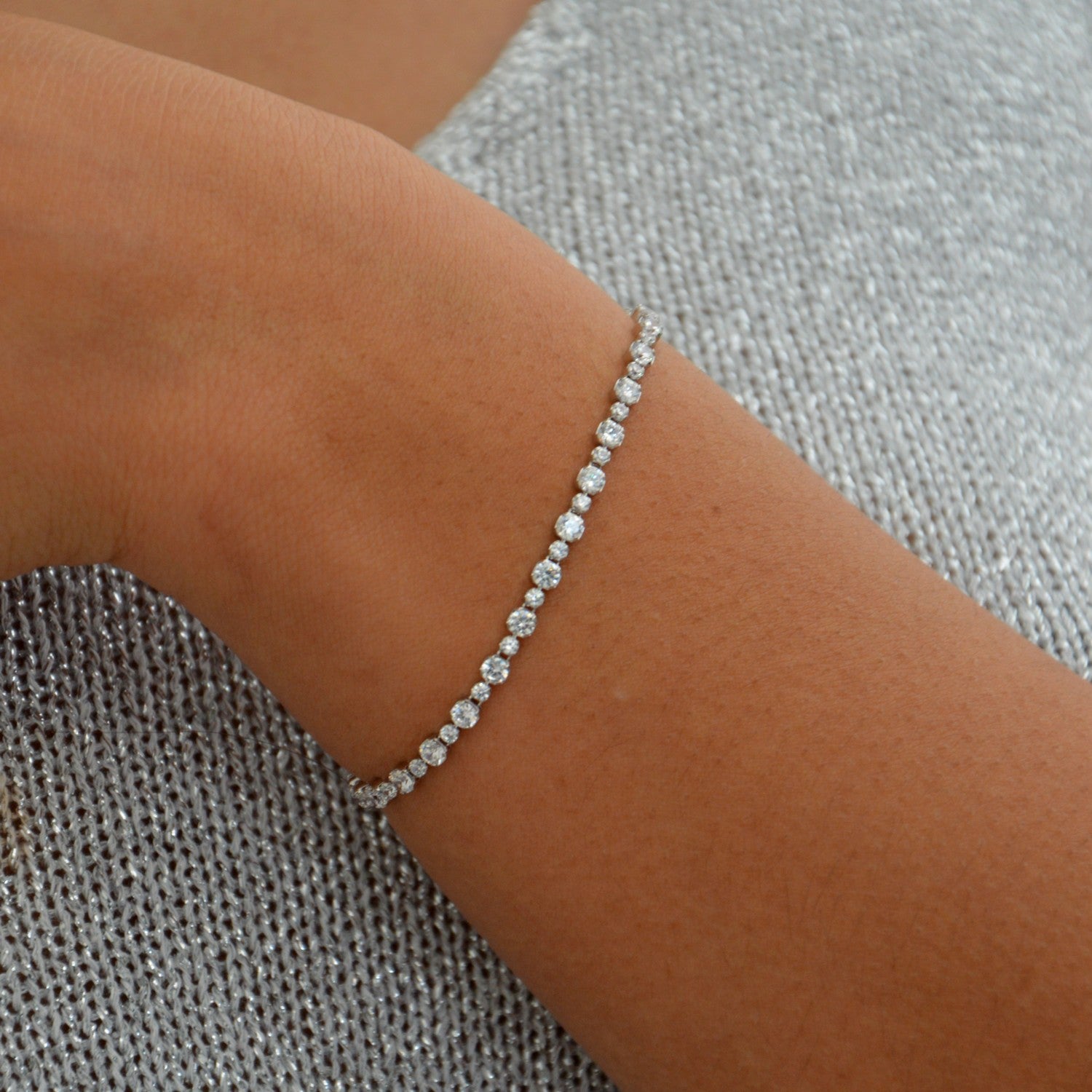 Bracelet Tennis Signature - Icône – Plaqué Or 18K ou Argent 925 Rhodié & Zirconiums
