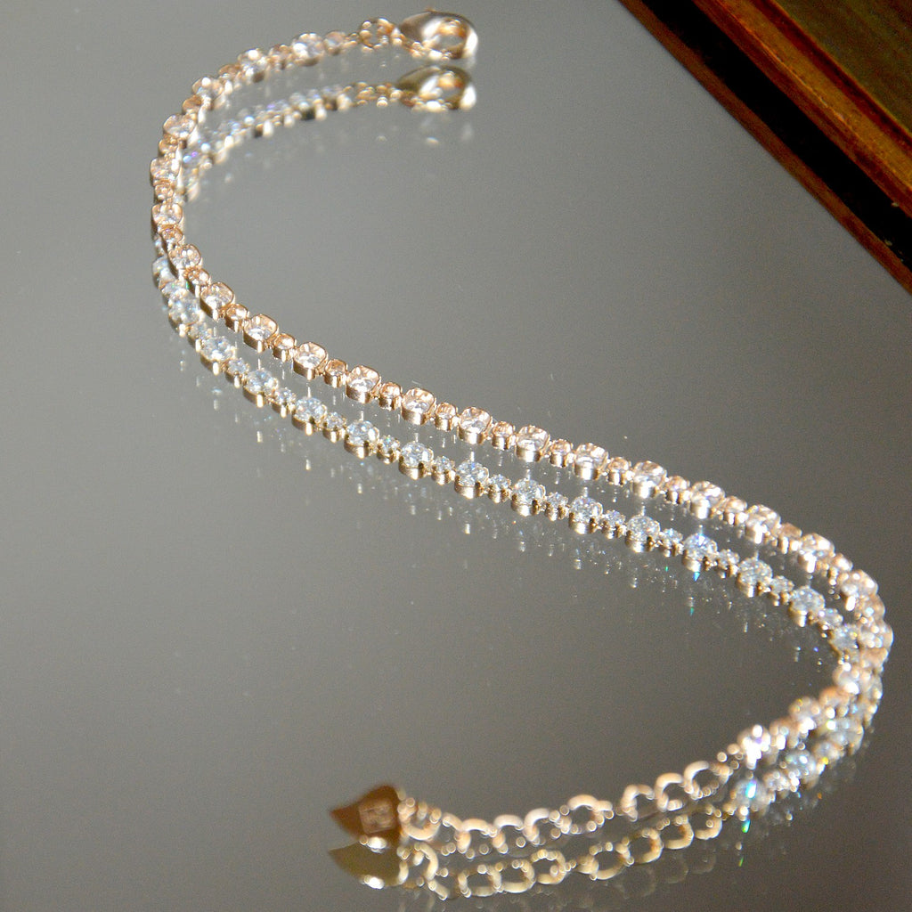 Bracelet Tennis Signature - Icône – Plaqué Or 18K ou Argent 925 Rhodié & Zirconiums