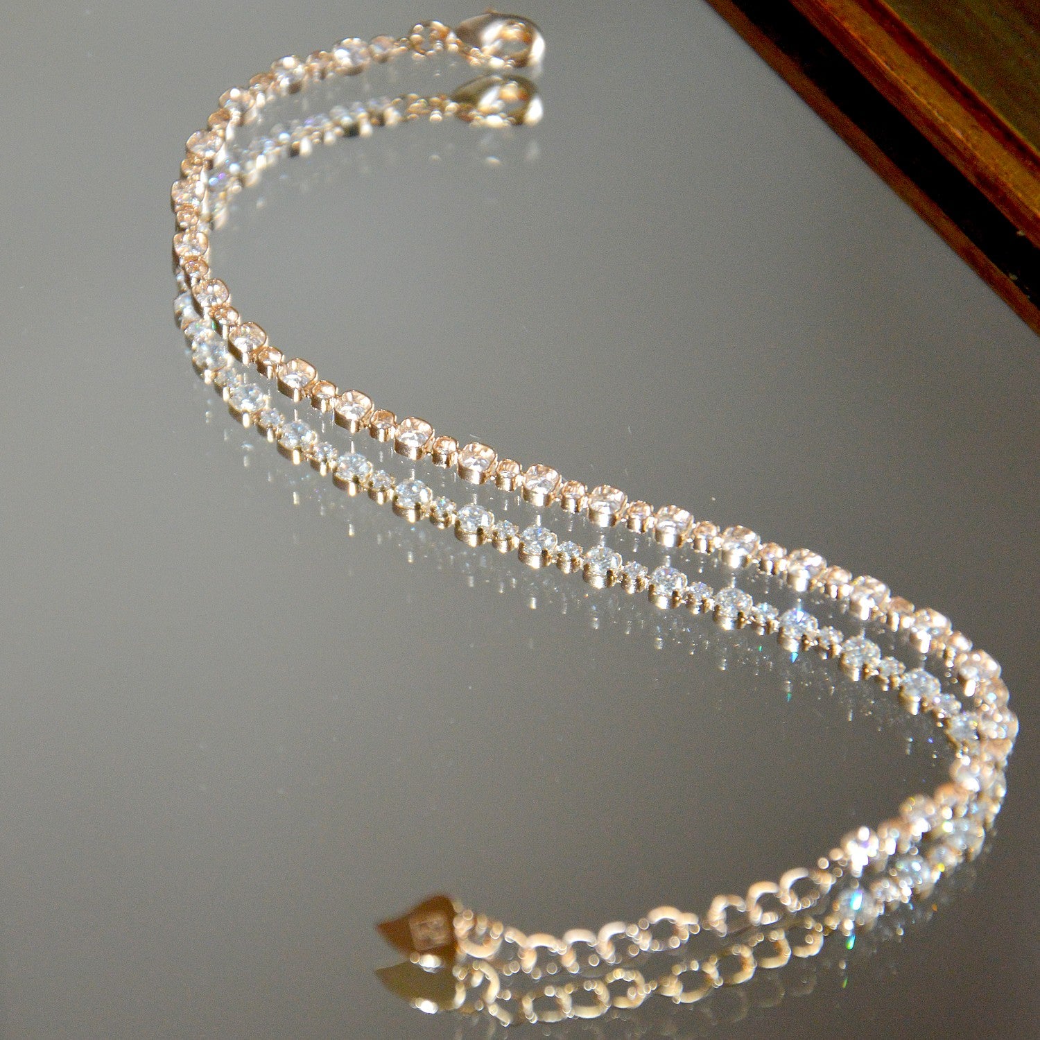 Bracelet Tennis Signature - Icône – Plaqué Or 18K ou Argent 925 Rhodié & Zirconiums