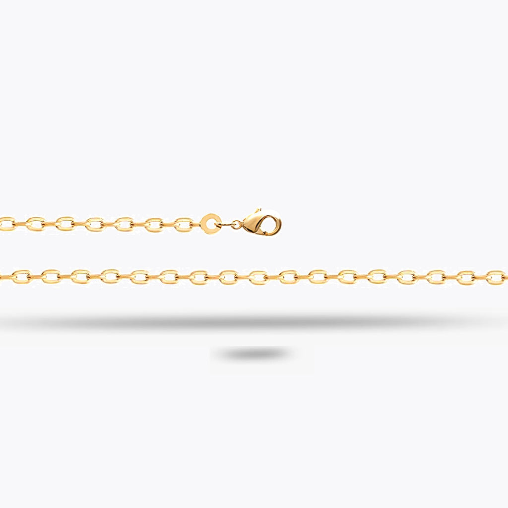 Chaîne Maille Forçat - Collier Plaqué Or 18K - 45cm