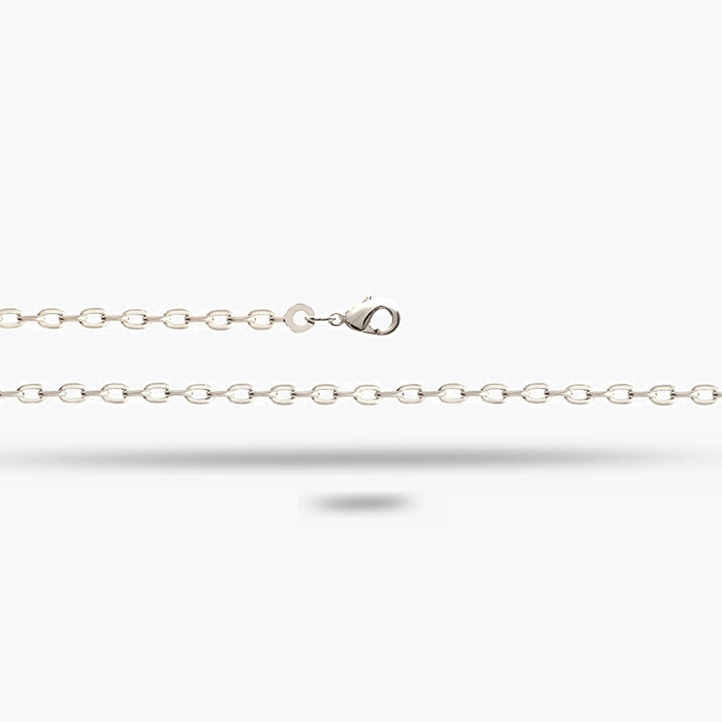 Chaîne Maille Forçat - Collier Argent 925 Rhodié - 50cm