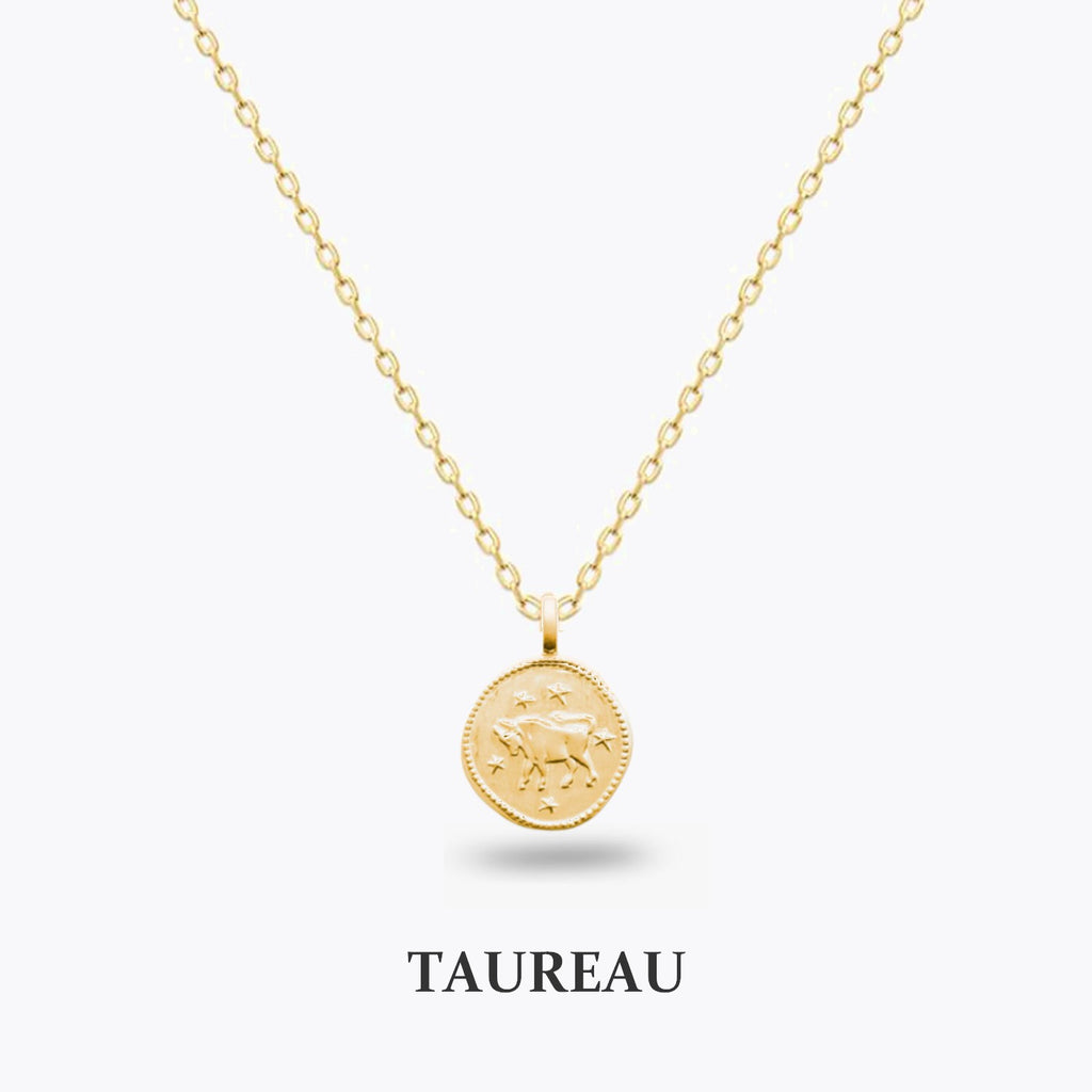 Collier Signe Astro - Chaîne et Médaille Zodiac Plaqué Or 18K