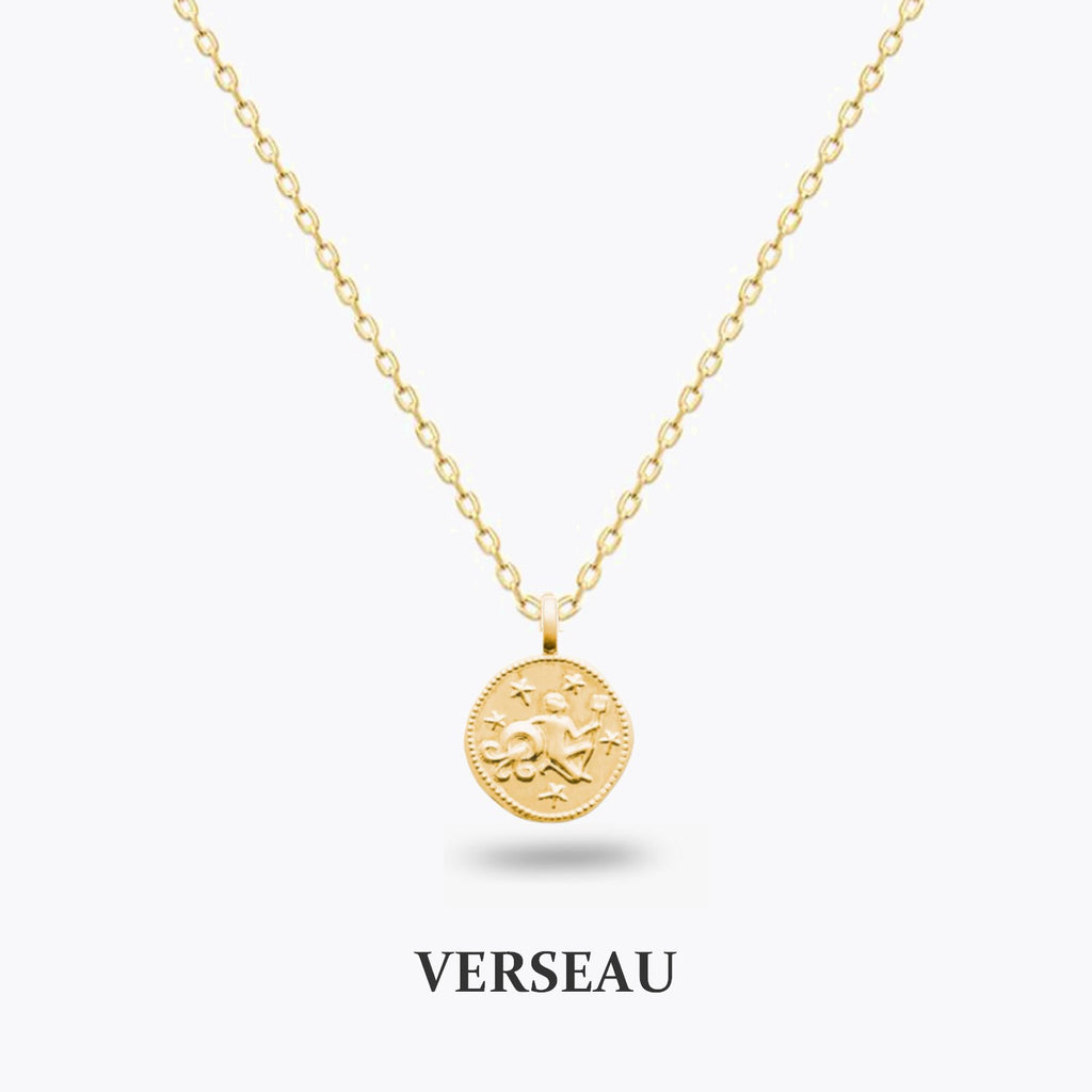 Collier Signe Astro - Chaîne et Médaille Zodiac Plaqué Or 18K