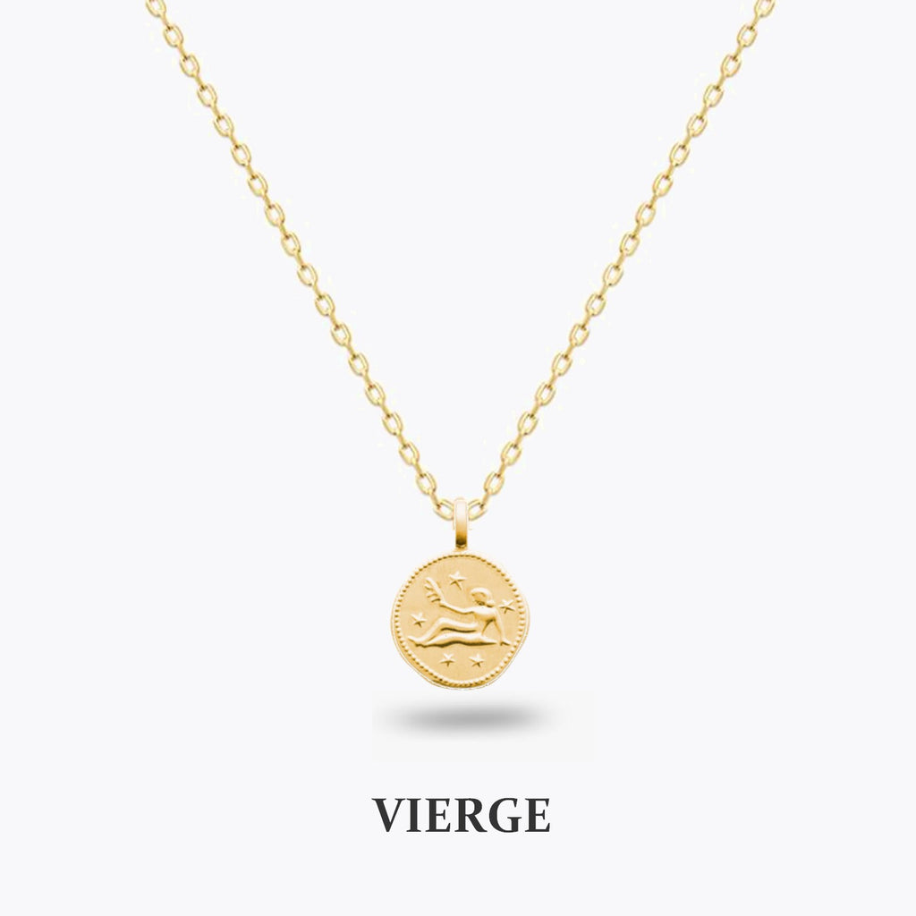 Collier Signe Astro - Chaîne et Médaille Zodiac Plaqué Or 18K