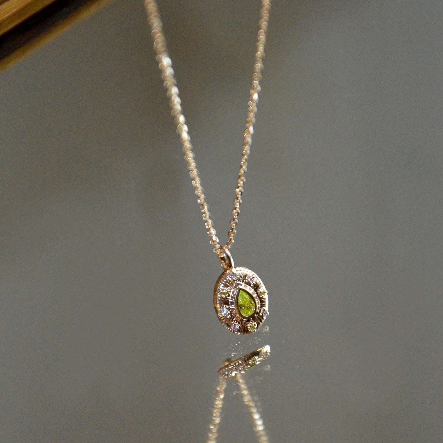 Collier Fortuna - Pendentif Amulette Œil de l'Abondance Plaqué Or 18K & Zirconium