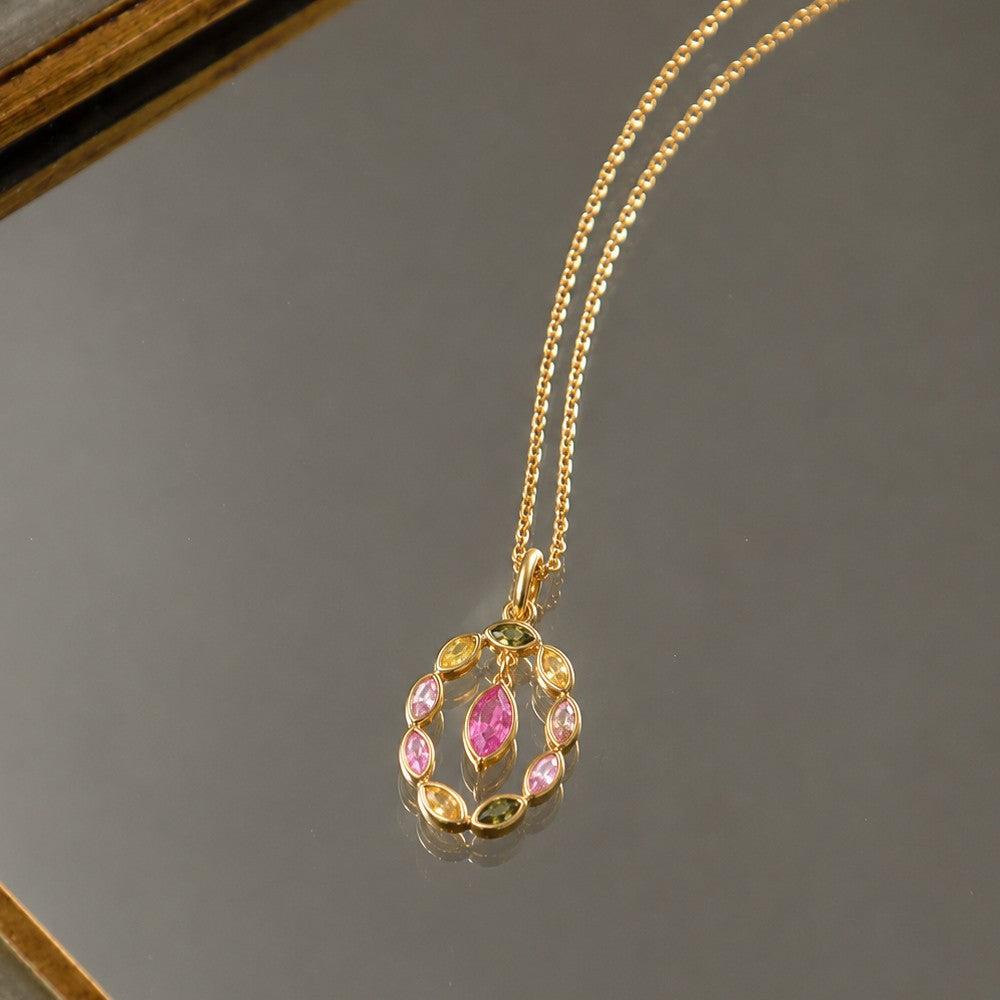 Collier Coloratura - Plaqué Or 18K & Zirconiums Multicolores