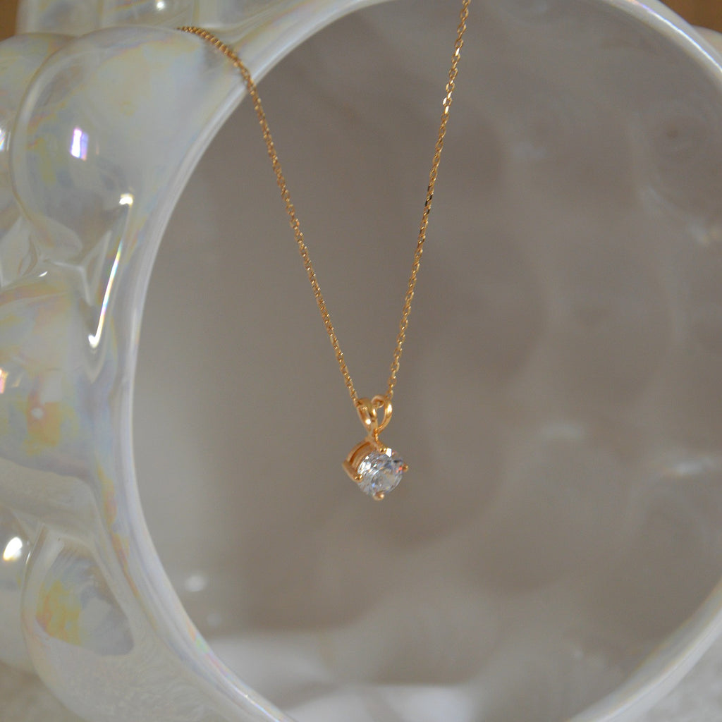 Collier Forever - Plaqué Or 18K et Zirconium - 1cm