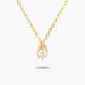 Collier Amour Libre - Pendentif Goutte Plaqué Or 18K & Zirconium
