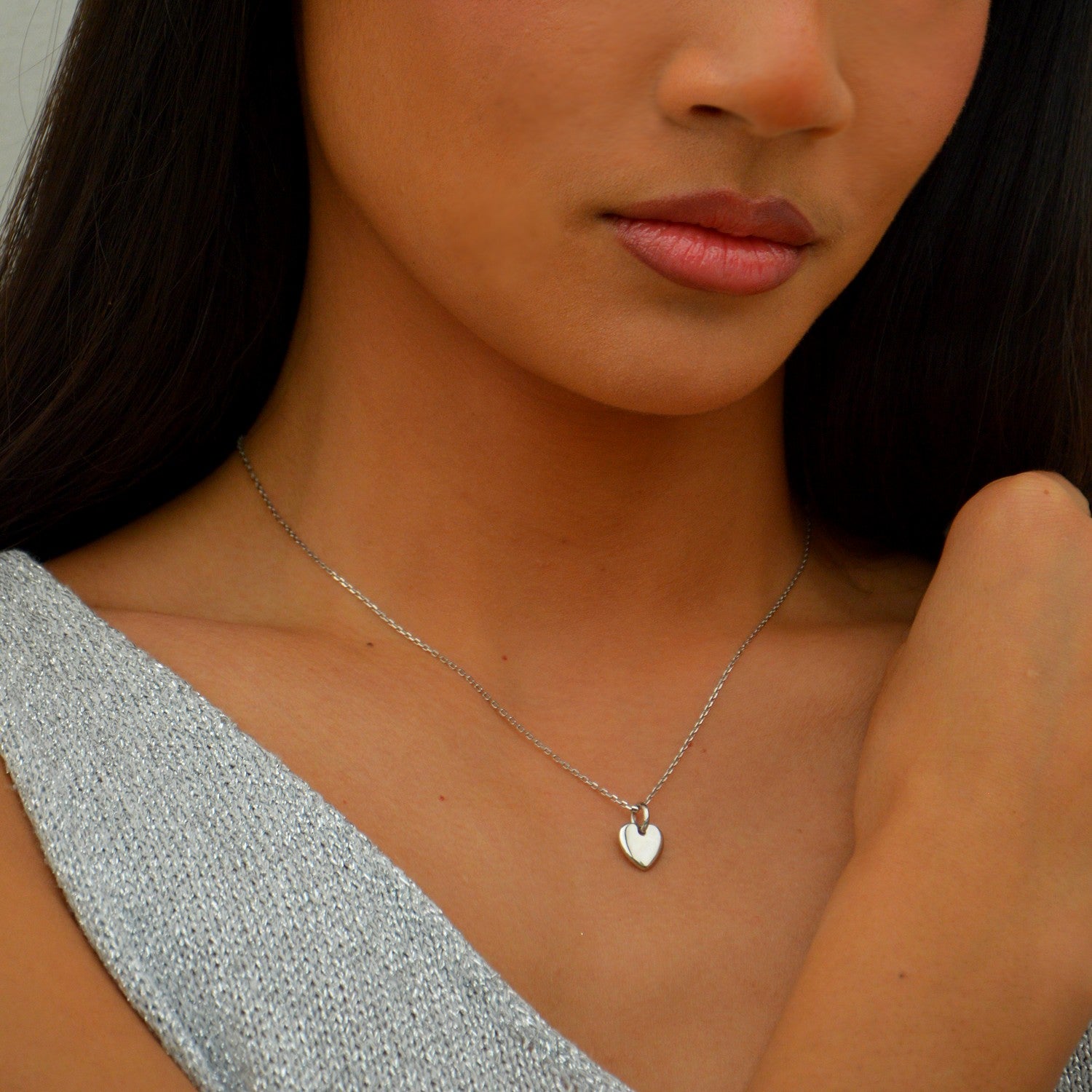 Collier Love - Pendentif Cœur Argent 925 Rhodié