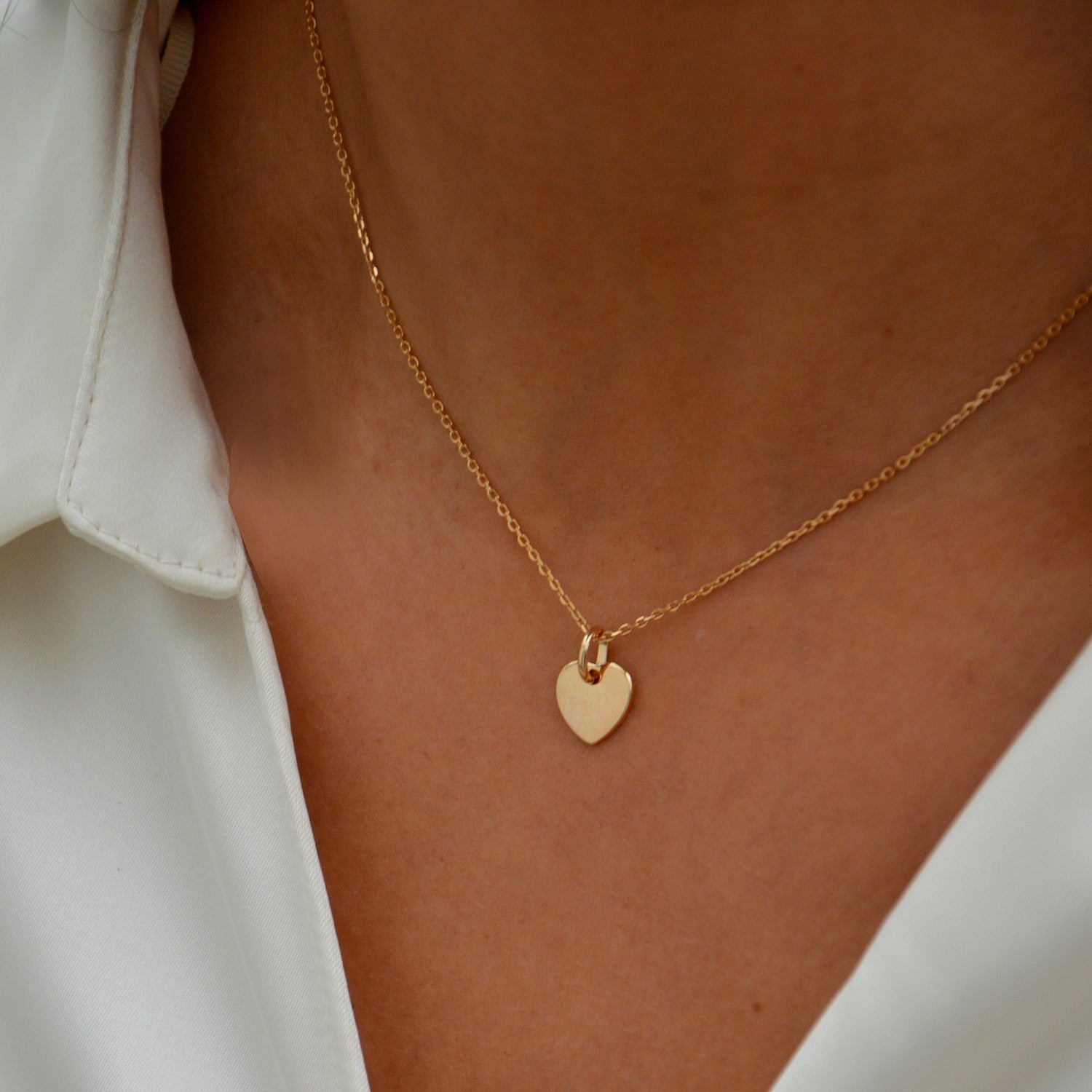 Collier Love - Pendentif Cœur Plaqué Or 18K